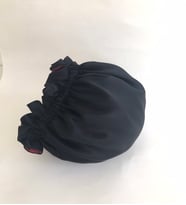 Siyah Bordo Çift Taraflı Saten Saç Bonesi