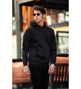 Miron Basic Sweatshirt Regular Fit-Siyah