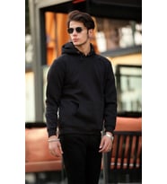 Miron Basic Sweatshirt Regular Fit-Siyah