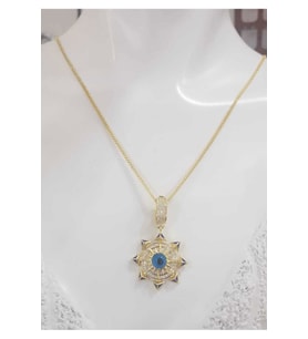 Göz Nazar Boncuk Detay Altın Tasarım Ema 925 Gümüş Kolye • Çağla Kolye • Serenay • Choker Chain