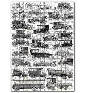 Cakapuzzle Motorlu Taşıtların Tarihsel Evrimi Puzzle Yapboz MDF (Ahşap) (120 Parça)