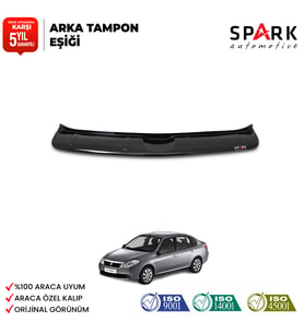 Renault Symbol 2009-2013 Yıl Aralığı Uyumlu Arka Tampon Eşiği Parlak