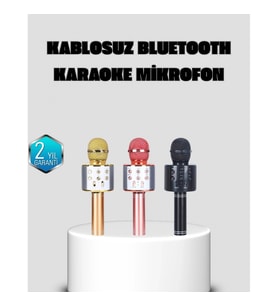 Mey İthalat® Taşınabilir Karaoke Mikrofon – Bluetooth, USB ve AUX Girişli