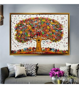 Altın Çerçeveli dekoratif tablo a530 (Gold)