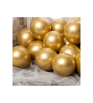 10 Adet Metalik Gold Balon