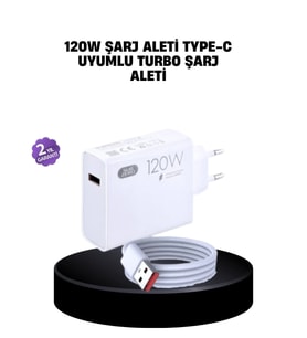120w Mi Turbo Destekli Hızlı Şarj Cihazı Type-c Uyumlu Akım Korumalı