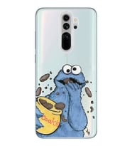 Redmi Note 8 Pro Uyumlu Susam Sokağı Kurabiye Canavarı Desenli Şeffaf Telefon Kılıfı