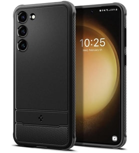 Spigen Galaxy S23 ile Uyumlu Kılıf Rugged Armor Matte Black (Siyah)