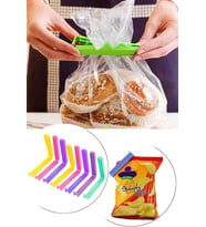 8'li Çok Renkli Pratik Poşet Klipsi, Paket, Ambalaj, Torba, Çanta Kapatıcı Plastik Kilidi, Mandalı (Karışık 8 Adet)