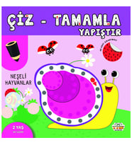 Çiz-Tamamla-Yapıştır / Neşeli Hayvanlar