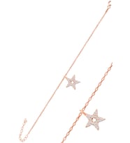 Söğütlü Silver Gümüş rose zirkon taşlı lotus bileklik