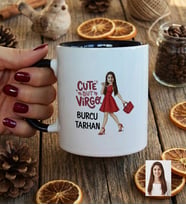 Kişiye Özel Karikatürlü Cute But Virgo Başak Burcu Kupa Bardak Doğum Günü Hediyesi