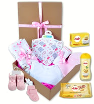 Yeni Doğan Kız Bebek Muslin Battaniye, Muslin Önlük, Alt Pijama, Üst Bady Hediye Seti (Aynı Gün Kargo İmkanı)