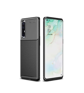Oppo Reno 3 Pro 5G Kılıf Esnek Soft Karbon Tasarım Legion Serisi (Siyah)