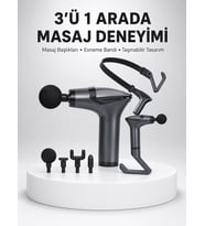 Titreşimli Şarjlı Masaj Aleti 3in1 Fonksiyonel Çok Amaçlı Model Yeni Nesil