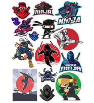 Ninja Sticker Set-1 13 Parça Telefon, Tablet, Defter, Laptop Sticker