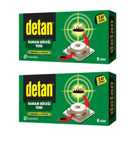 Detan Hamam Böceği Yemi Çifte Güç Tablet 6'lı X 2 Adet Kzmprt
