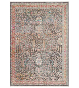 Eko Halı Sofia SOF 01 Multy Uşak Motifli Renkli Makine Halısı (Çok Renkli)