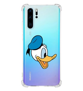 Huawei P30 Pro  Köşe Korumalı Antişok Kapak Donald Duck Tasarımlı Şeffaf  Kılıf