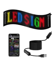 16x96 RGB LED Matrix Panel 60 cm Esnek Yapı Uygulama Kontrollü Kayan Yazı Ekranı