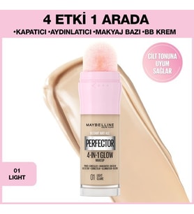 Maybelline New York Instant Perfector Glow 4 Etki 1 Arada Fondöten- 01 Light