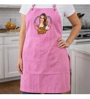 BK Gift Kişiye Özel Fotoğraflı Pembe Mutfak Önlüğü -1, Aşçı ve Şef Önlüğü, Ev Hediyesi