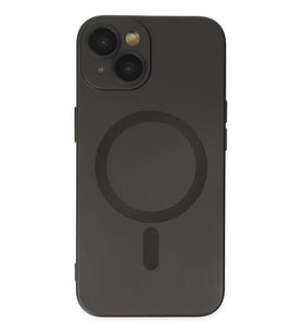 Newface Apple iPhone 14 Plus Kılıf Moshi Lens Magneticsafe Silikon - Siyah