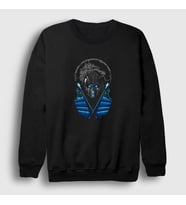 Presmono Unisex Siyah Sub Zero V3 Mortal Kombat Sweatshirt