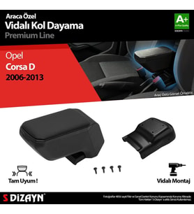 Opel Corsa Uyumlu D Kol Dayama Kolçak ABS Vidalı Siyah 2006-2013 A+Kalite Parça