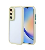 Skyarc Samsung Galaxy A34 Kılıf Kamera Korumalı Renkli Kenar ve Çerçeve Tasarımlı Vitamin Kapak (Yeşil)