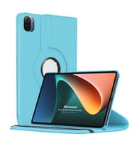 Microsonic Xiaomi Mi Pad 5 Kılıf 360 Dönerli Stand Deri Mavi