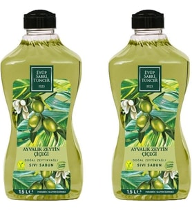 Eyüp Sabri Tuncer Doğal Zeytinyağlı Sıvı Sabun Ayvalık Zeytin Çiçeği 1500 ML Pet Şişe x 2