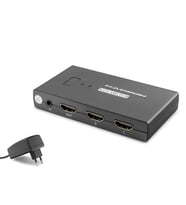 Hdmi Usb Kvm Switch 2 Port Hdmi 4 Port Usb Dahili Kablolu - Siyah HDX1373