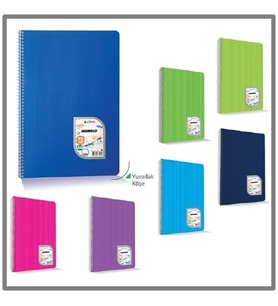Çınar 96 Yaprak Çizgili A4 Defter Spiralli Pp Kapak