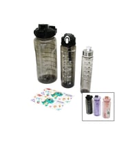 3 BOY YAVRULU ŞEFFAF PİPETLİ RENKLİ SULUK MATARA (5343)