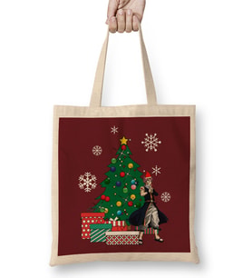 Natsu Dragneel Around The Christmas Tree Bez Çanta Uzun Saplı