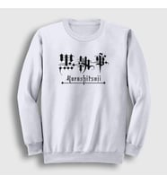 Presmono Unisex Beyaz Logo Anime Kuroshitsuji Sweatshirt 131182tt (Beyaz)