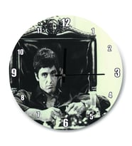 Cakatablo Tony Montana Siyah Beyaz Duvar Saati