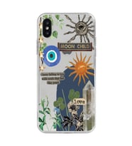 Iphone Xsmax Uyumlu Moon Child Desenli Şeffaf Telefon Kılıfı