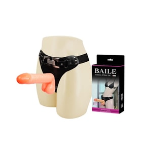 Baile Belden Bağlamalı Protez Penis 18 CM Realistik Vibratör Dildo