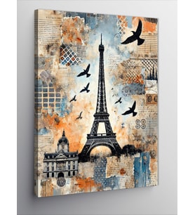 Kanvas Tablo Eiffel Kulesi Ve Paris Teması