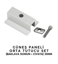 Güneş Paneli Orta Tutucu Set (Baklava Somun + Cıvata) 35mm