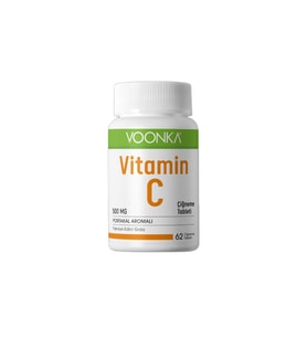 Voonka Vitamin C Çiğneme Tableti Vitamin C İçeren Portakal Aromalı 60 Tablet