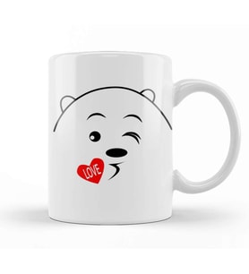 Love Kiss We Bare Bears Kupa Bardak Porselen