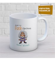 Kişiye Özel İsim Yazılabilir Fizik Öğretmeni Kupa Bardak