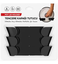Tencere Kapağı Tutucu 3 Set (6 Parça) Kendinden Yapışkanlı, Pot Lid Holder