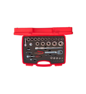 İzeltaş 1113 Altı Köşe Lokma Takımı 1/4 - 1/2'' 35 Parça (Gümüş)