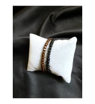 Erkek - Koyu Kahve Ve Gece Siyahi Massive Ahşap Elegant Şık Padore Bileklik