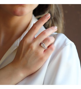Sky Diamond Radiant 2.00Ct Gümüş Yüzük