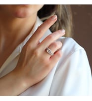 Sky Diamond Radiant 2.00Ct Gümüş Yüzük